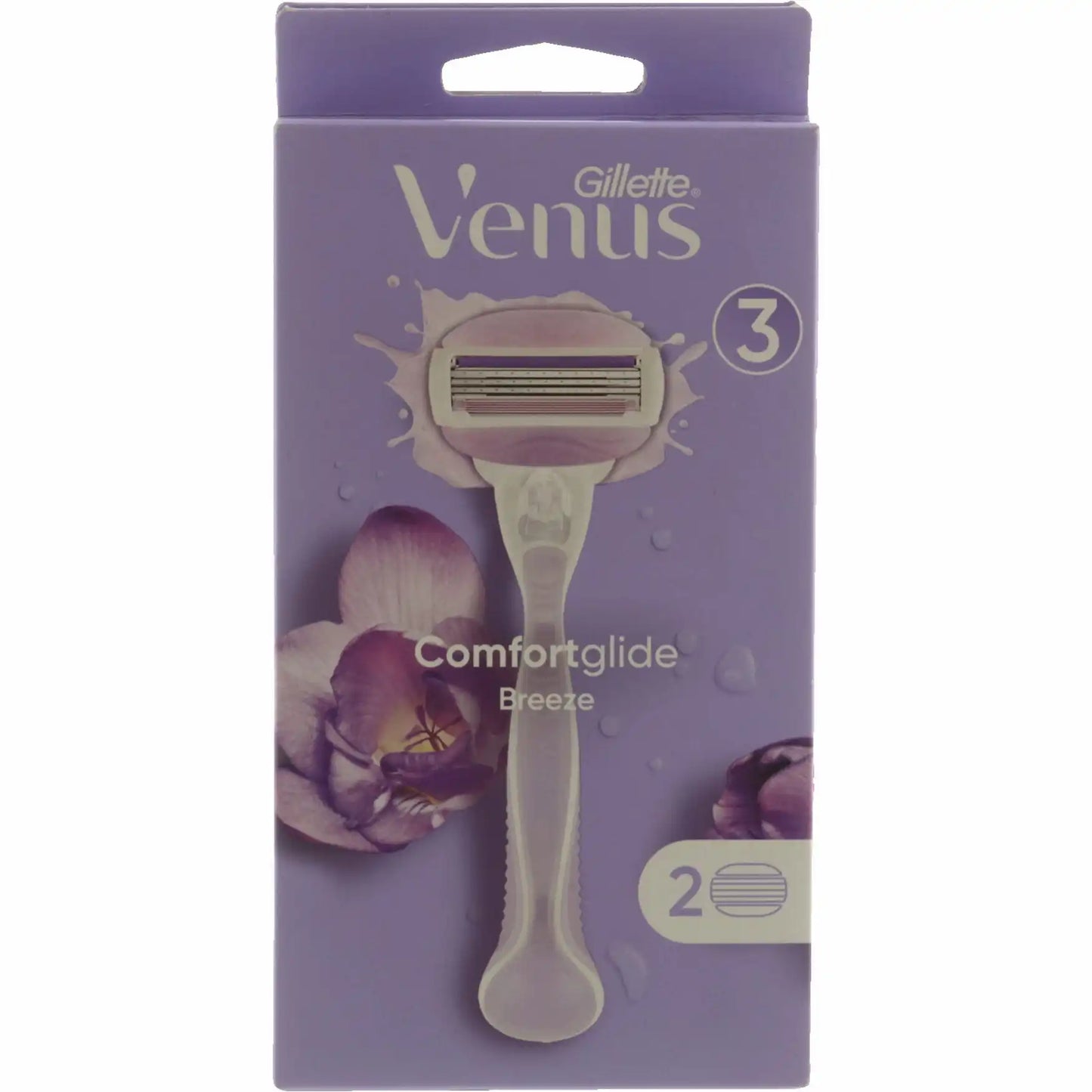 Gillette Venus Comfortglide Breeze Rasierer + 2 Ersatzklingen
