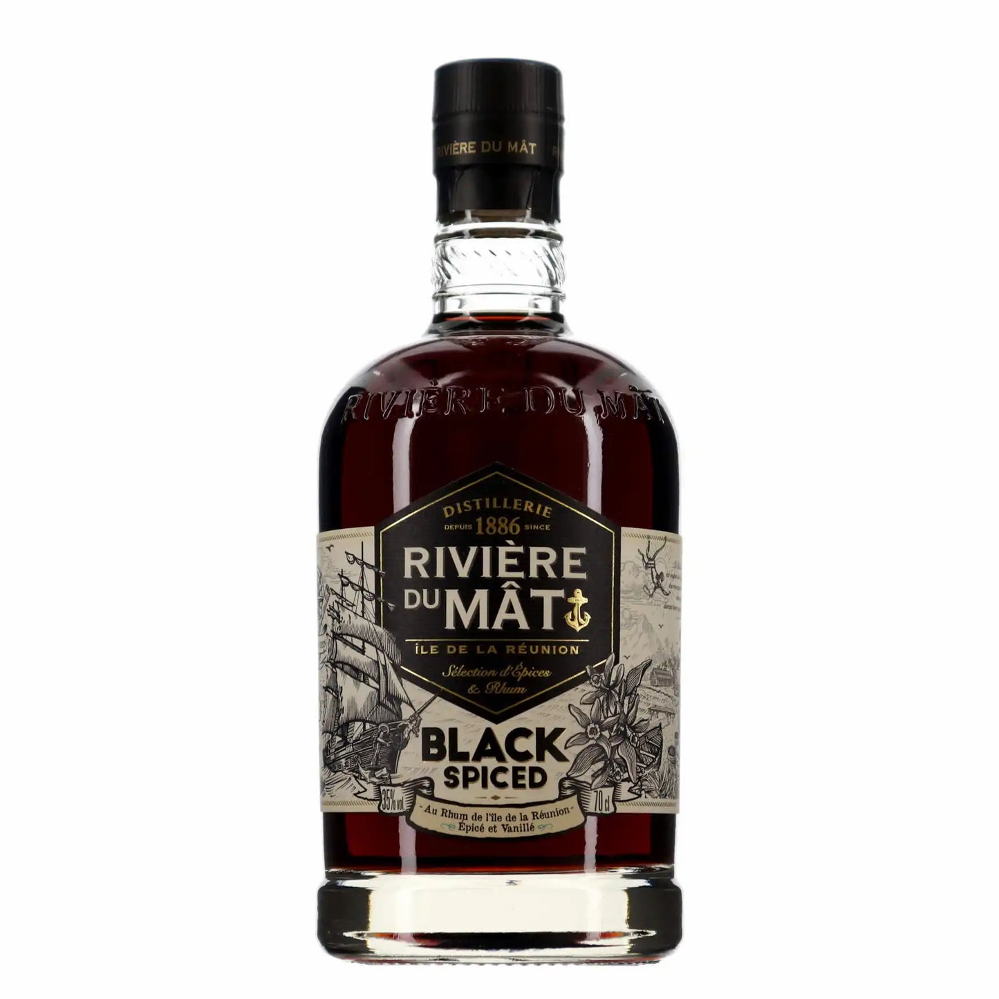Riviere du Mat Black spiced 35% 0,7l