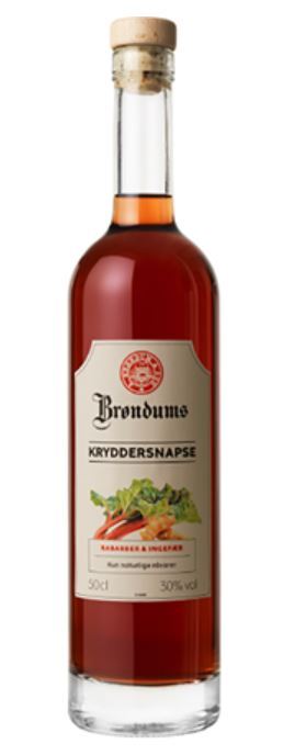 Brondums Kryddersnaps Rabarber&Ingefear 30% 0,5L