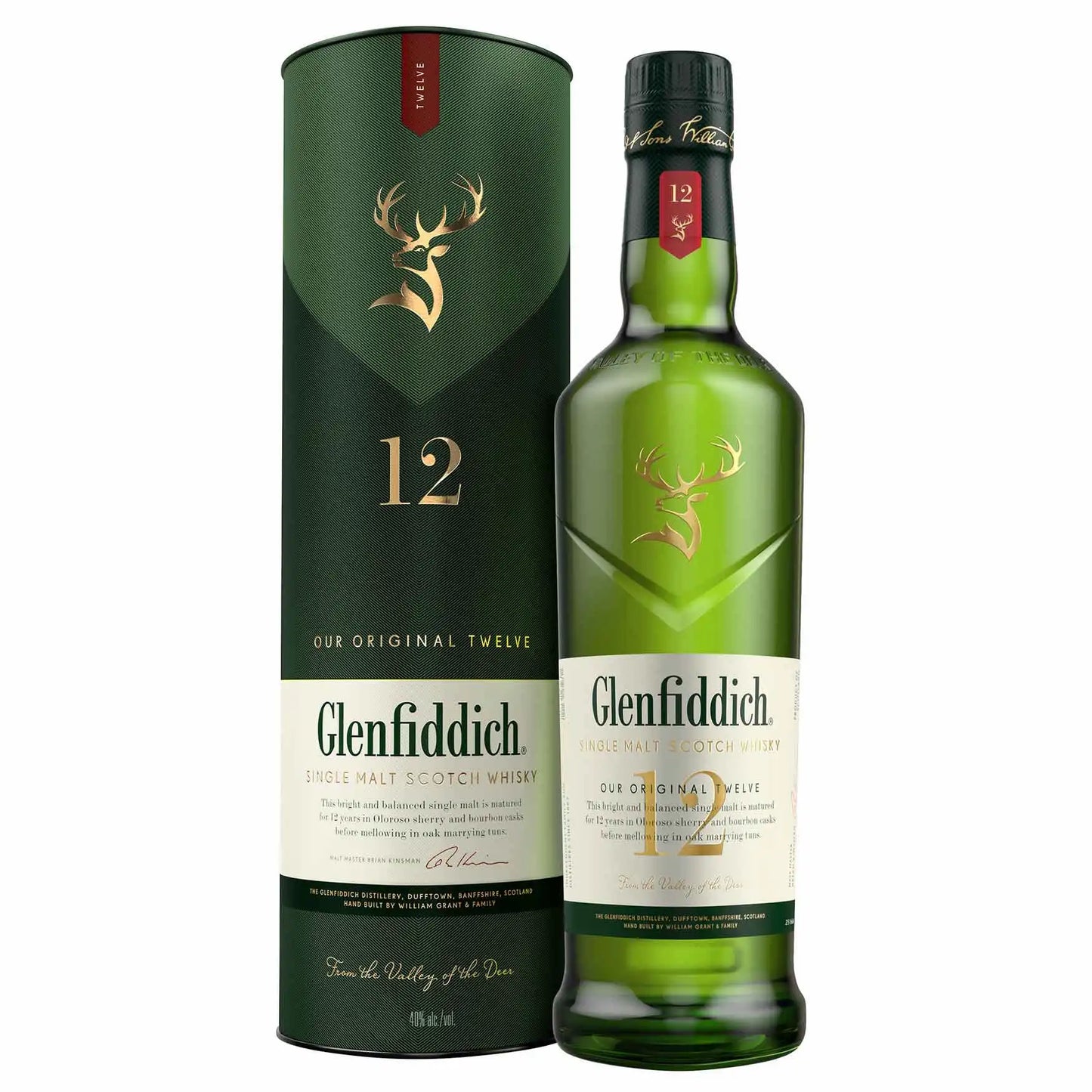 Glenfiddich 12 år 40% 1,0 l