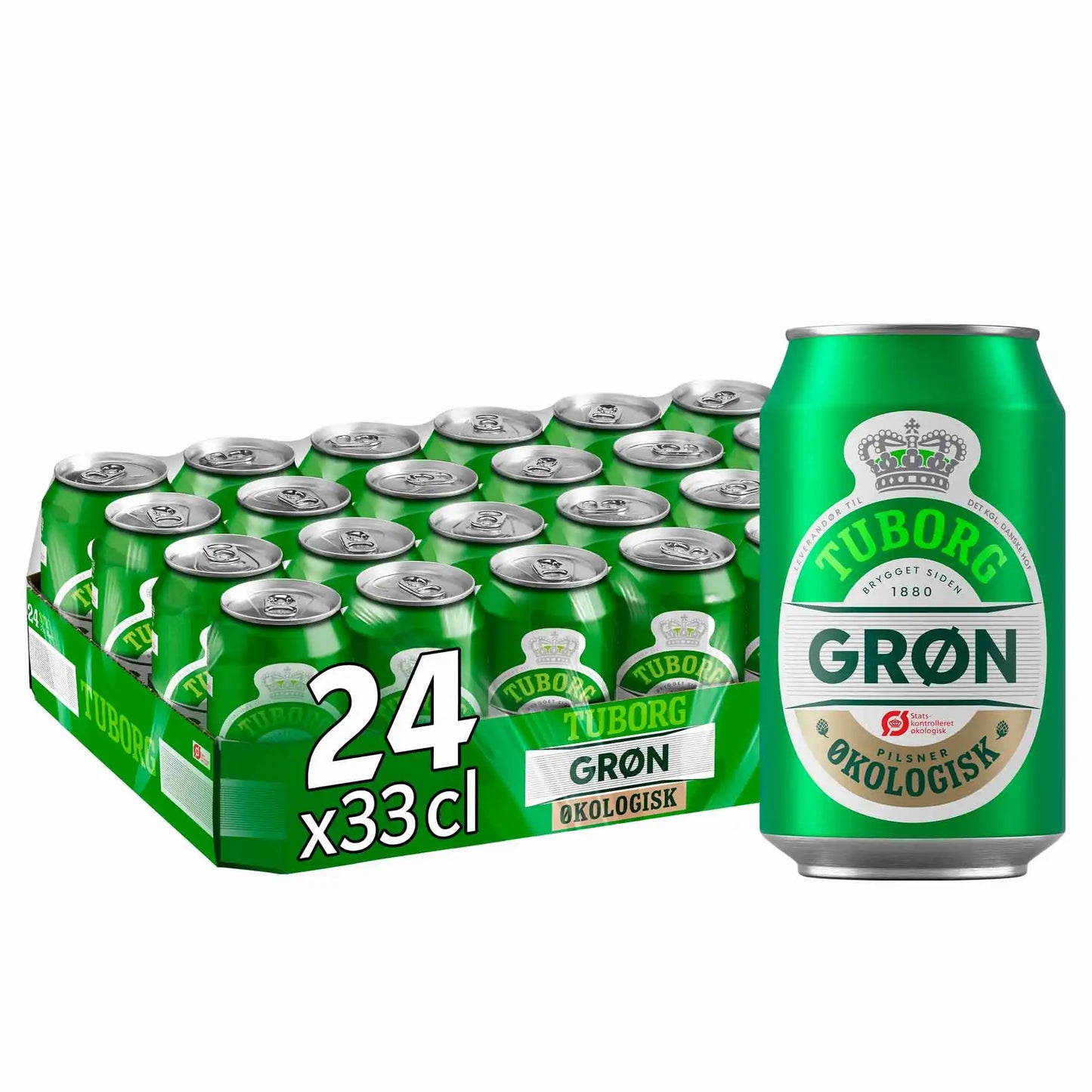 Tuborg Groen Økologisk 4,6% 24x0,33l Dosis BIO